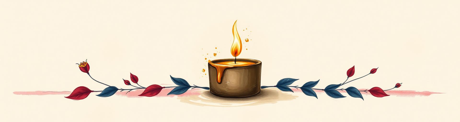 A single beeswax candle