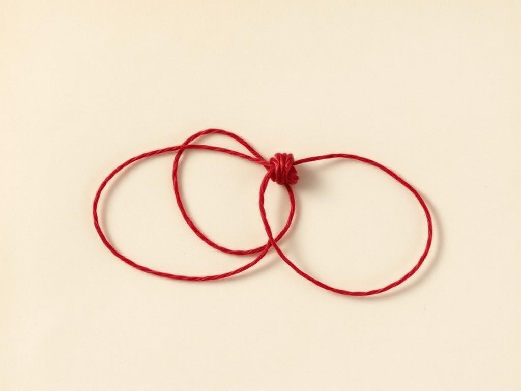 A single red thread