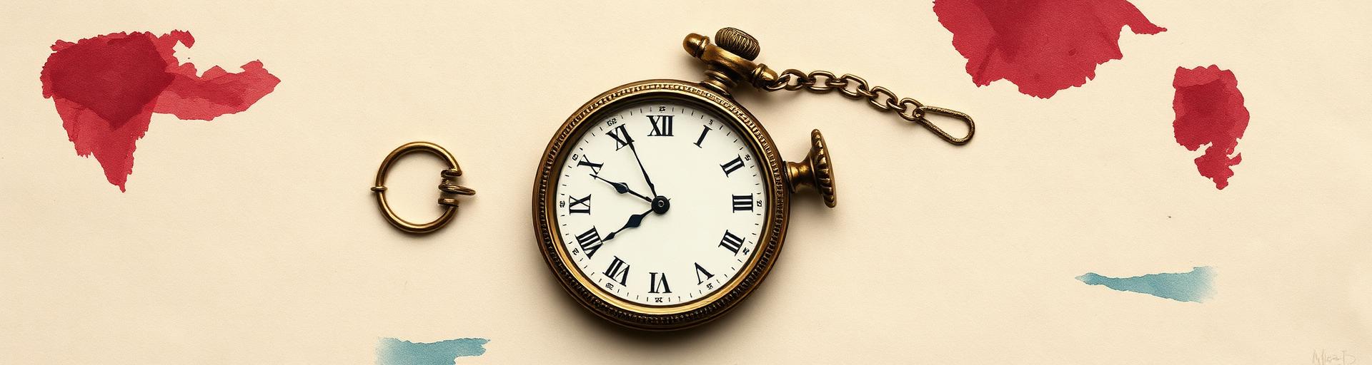 Open antique pocket watch