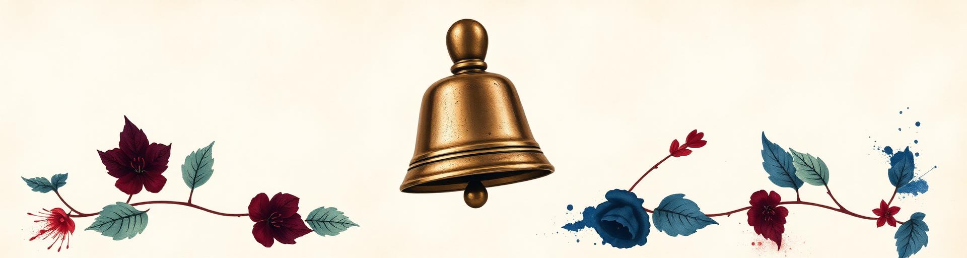 Antique brass handbell