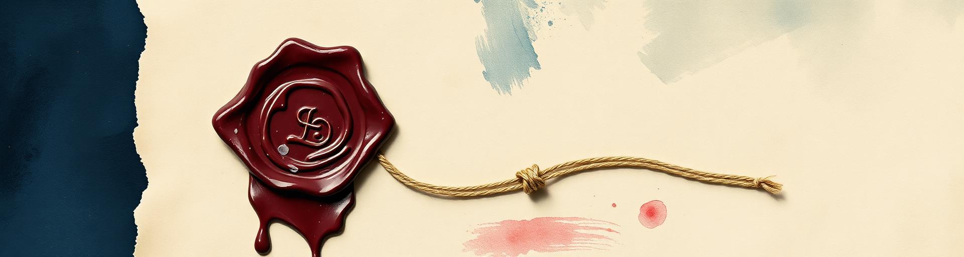 Letter with oxblood wax seal