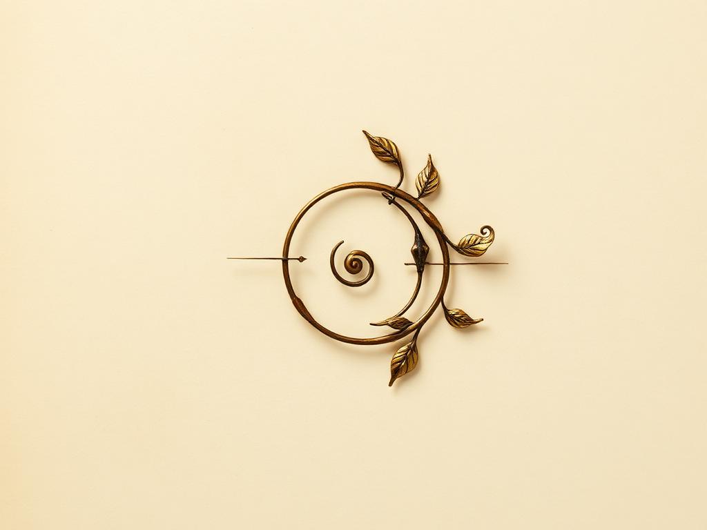 Painted spiral motif