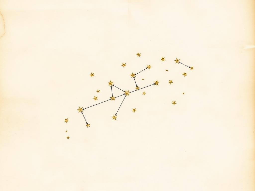 Hand-drawn constellation chart