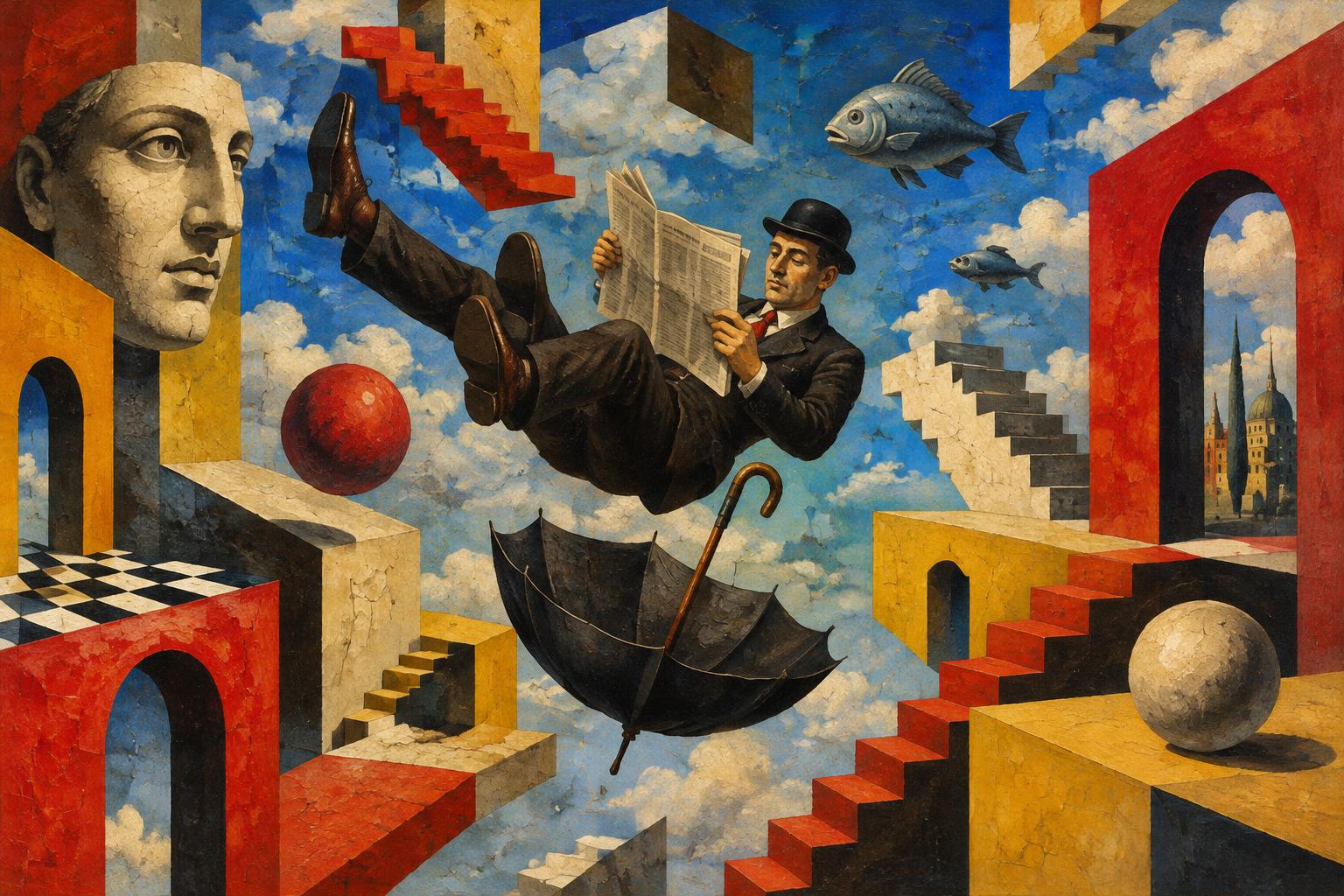 Person falling through open air after losing their footing, representing the psychological uncertainty, changing identity and loss of certainty commonly reflected in falling dreams.