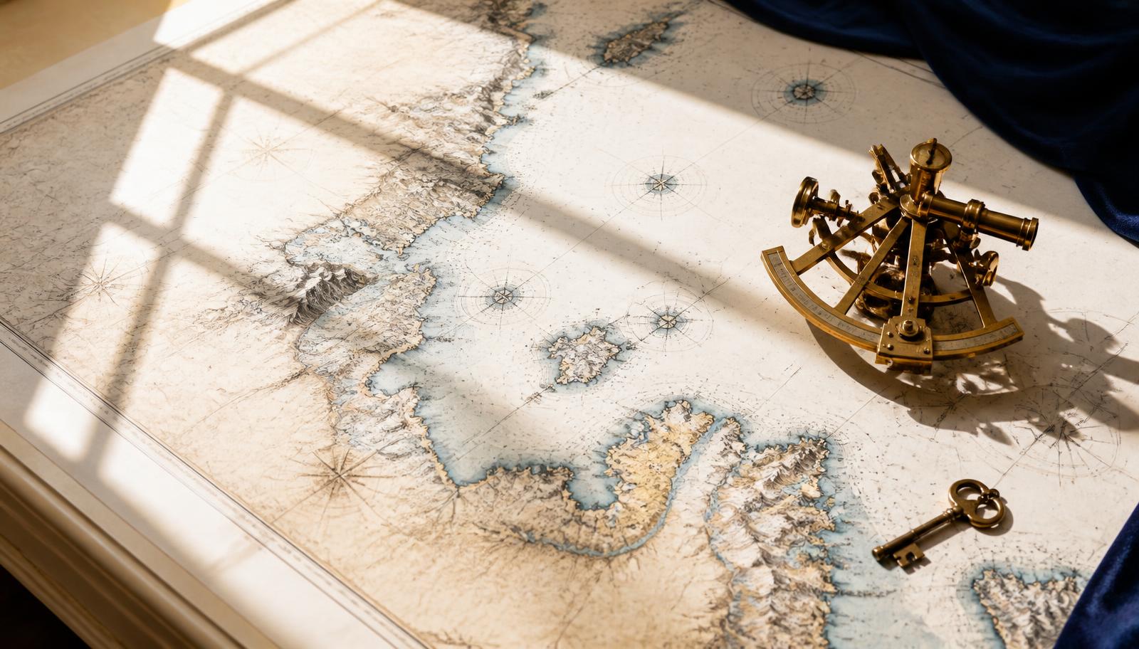 An open dream journal and pen on a linen bedspread in morning light