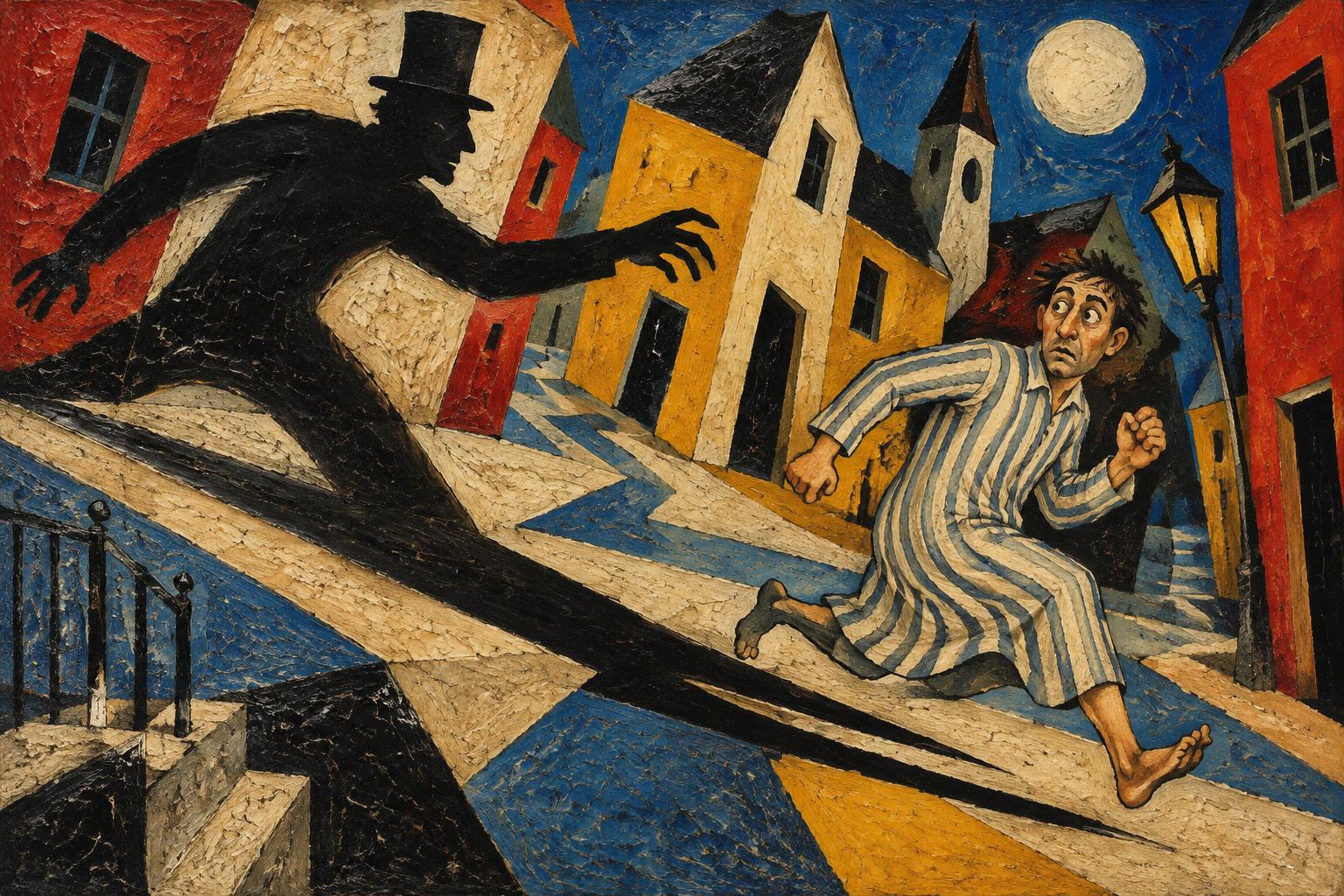 Person running through a forest while looking behind them with no visible pursuer, representing the psychological pressure and unresolved conflict often reflected in dreams about being chased.