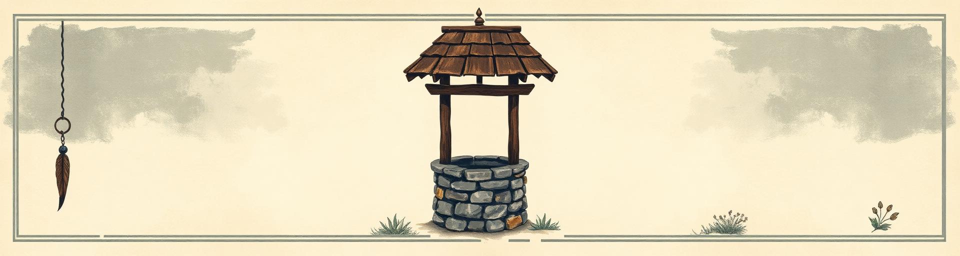 Old stone wishing well